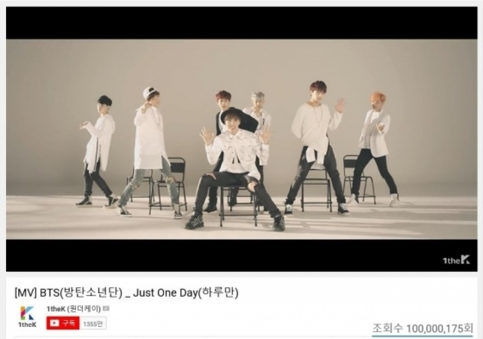 防弾少年団、「Just One Day」MVが1億ビュー突破