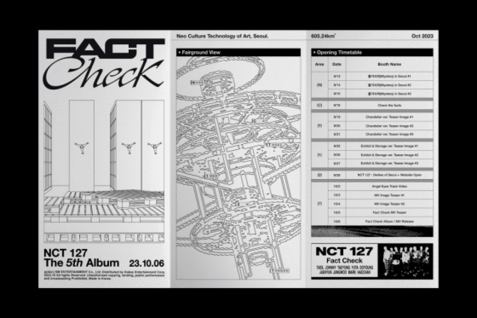 NCT 127、アルバム『Fact Check』のタイムテーブルオープン