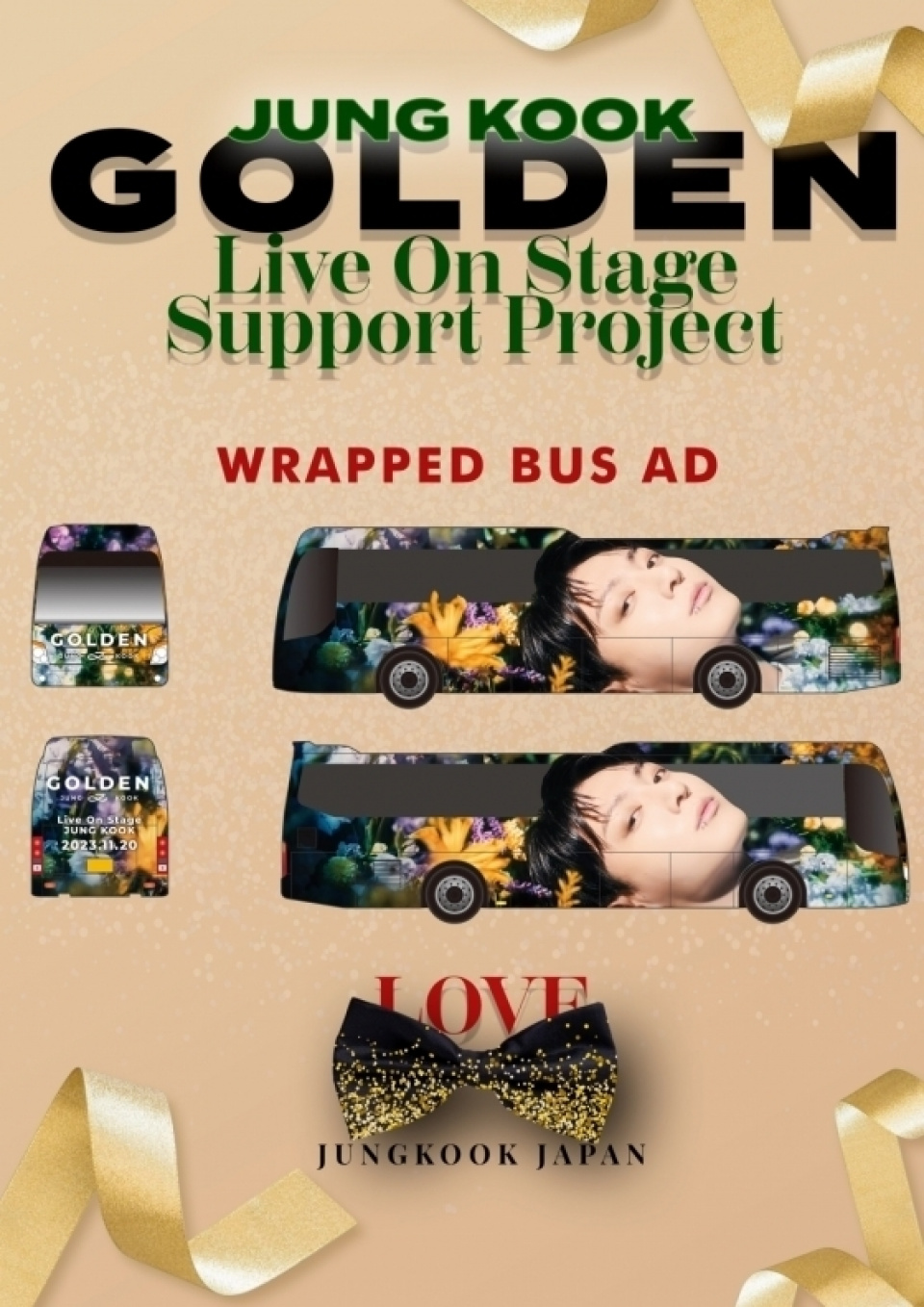 防弾少年団ジョングク、『GOLDEN』日本のファンがラッピングバスで応援 ...