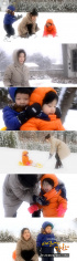 イ・ヨンエ、双子の兄妹と雪合戦のする写真公開「愛らしい家族」